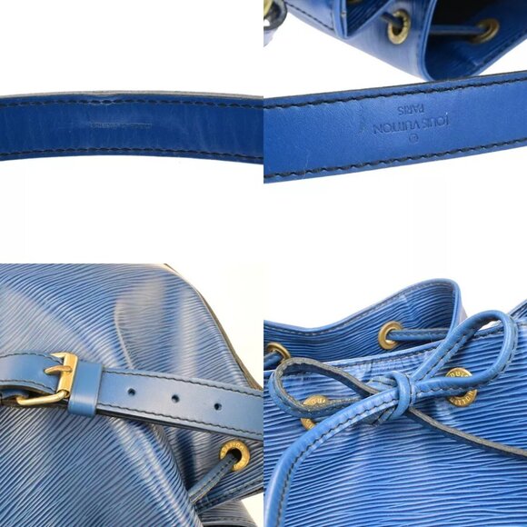 LOUIS VUITTON Noe GM Drawstring Shoulder Bag Epi Leather Blue - Picture 10 of 14